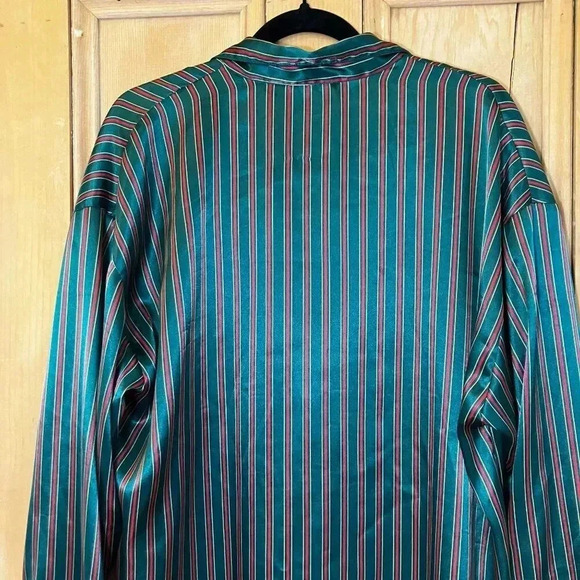 Victoria's Secret Womens Vintage Gold Label Striped Pajama Large Green XM EXC - Picture 11 of 12